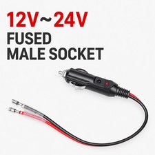 Universal 12V-24V Cigarette Lighter Plug for Car Truck RV Boat, 15A Fuse picture