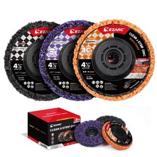 EZARC Paint Stripping Disc Set, 4-1/2 x 7/8, Black/Purple/Orange-3pk picture