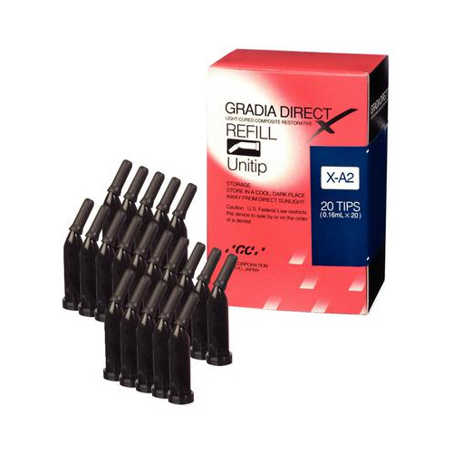 GC 002591 Gradia Direct X Universal Composite Restorative Unitips X-A2 20/Pk