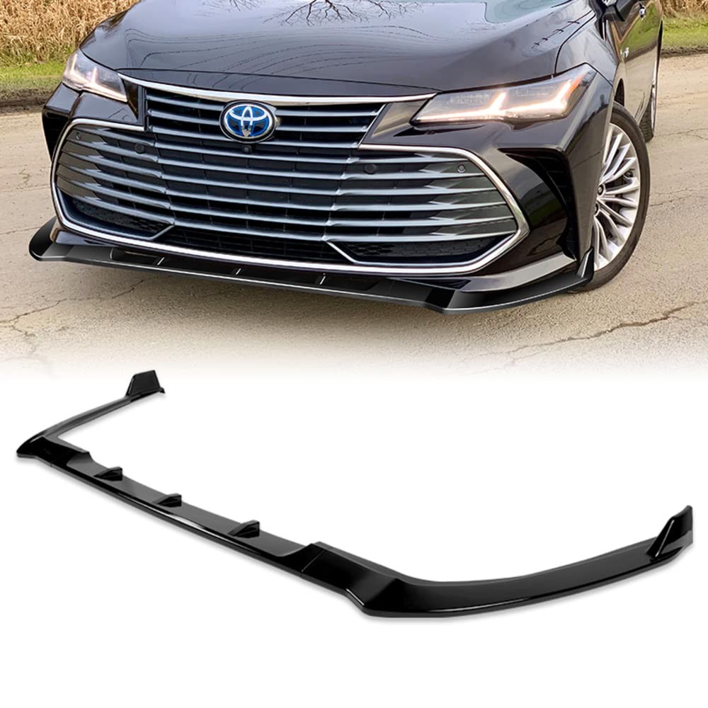 Front Bumper Lip Spoiler ABS Glossy Black for 2019-2021 Toyota Avalon