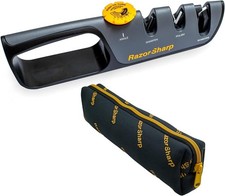 RazorSharp™ Knife Sharpener With Adjustable Angle Guide — Diamond-Coated Ceramic picture