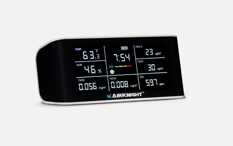 AirKnight 9-in-1 Indoor Air Quality Monitor Indoor Portable CO2 Monitor NEW
