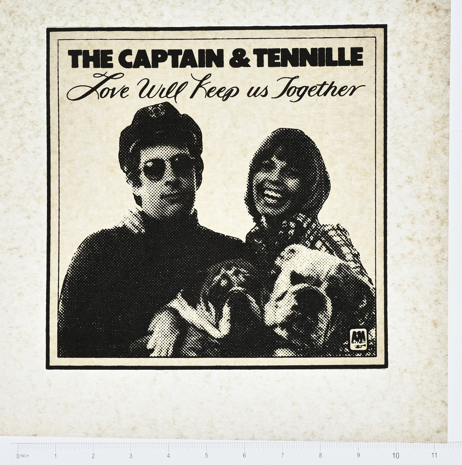 VINTAGE 1970s Heat Transfer | The Captain & Tennille Love Will Keep Us Together