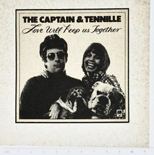 VINTAGE 1970s Heat Transfer | The Captain & Tennille Love Will Keep Us Together picture
