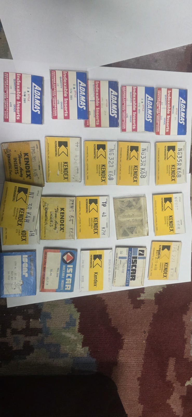 KENNAMETAL NOS LOT New Carbide Inserts LOT 21 packages 