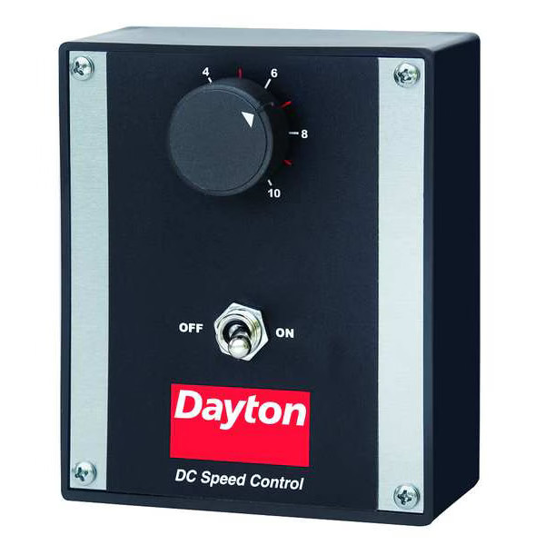 Dayton  Speed Control, SCR, Enclosed, NEMA 1, 2A Max Current, 0 to 90/180V ,