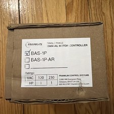 FRANKLIN SINGLE PHASE MANUAL MOTOR CONTROLLER BAS-1P picture