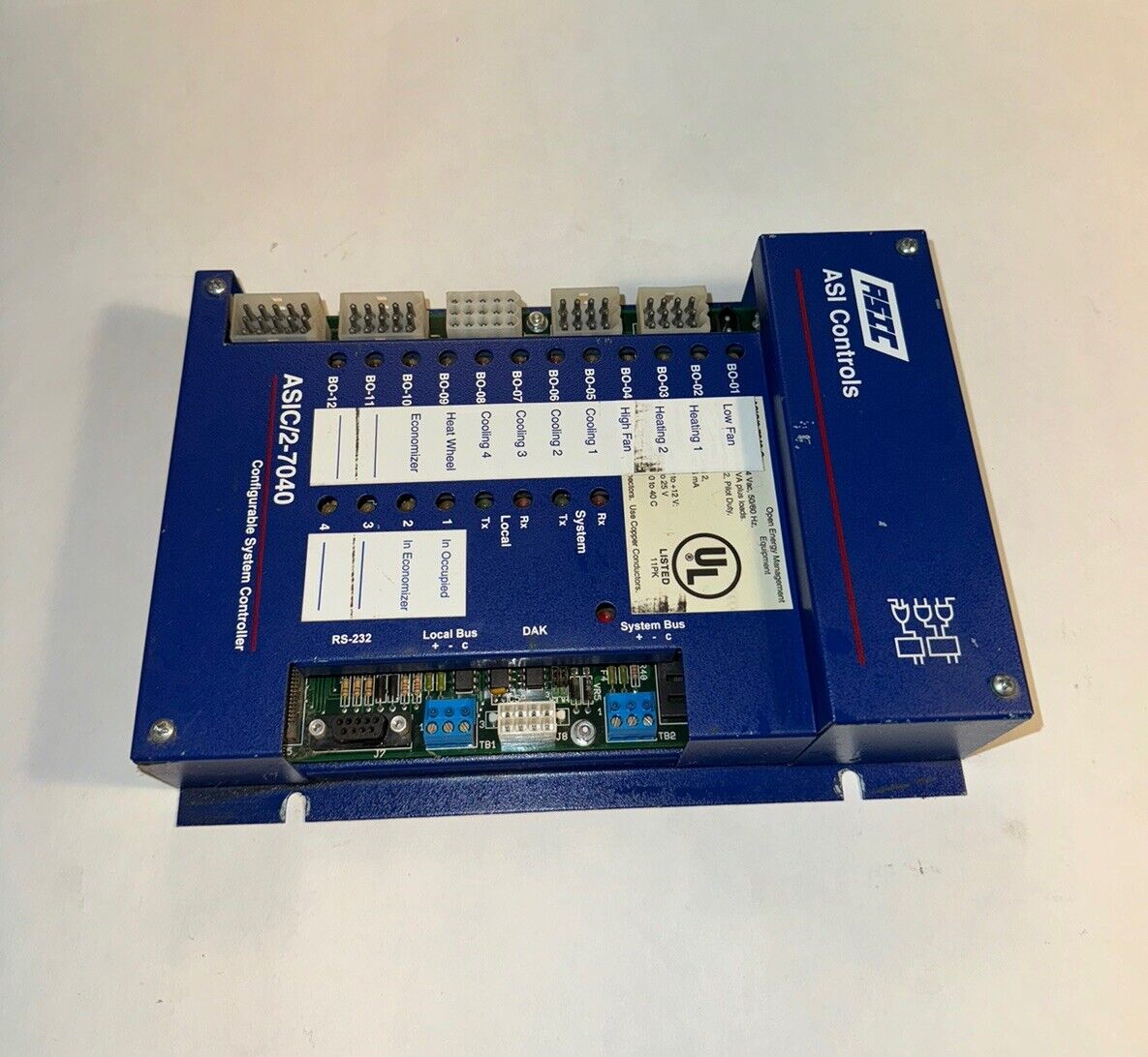 ASI ELECTRONICS ASIC/2-7040 / ASIC27040 Control System , Tested