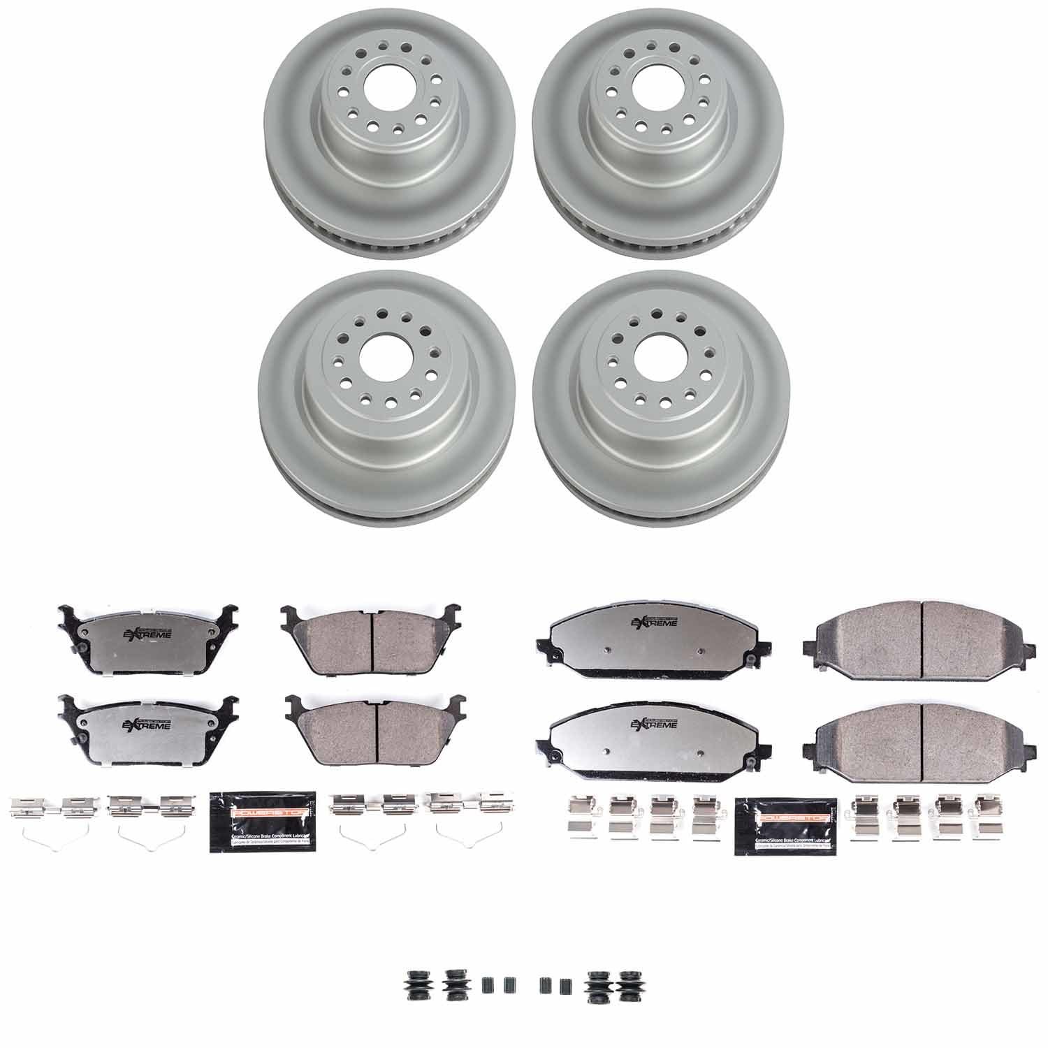 PowerStop Z36 Truck & Tow Front/Rear Brake Pad Rotor Kit 2019-2023 Ram 1500