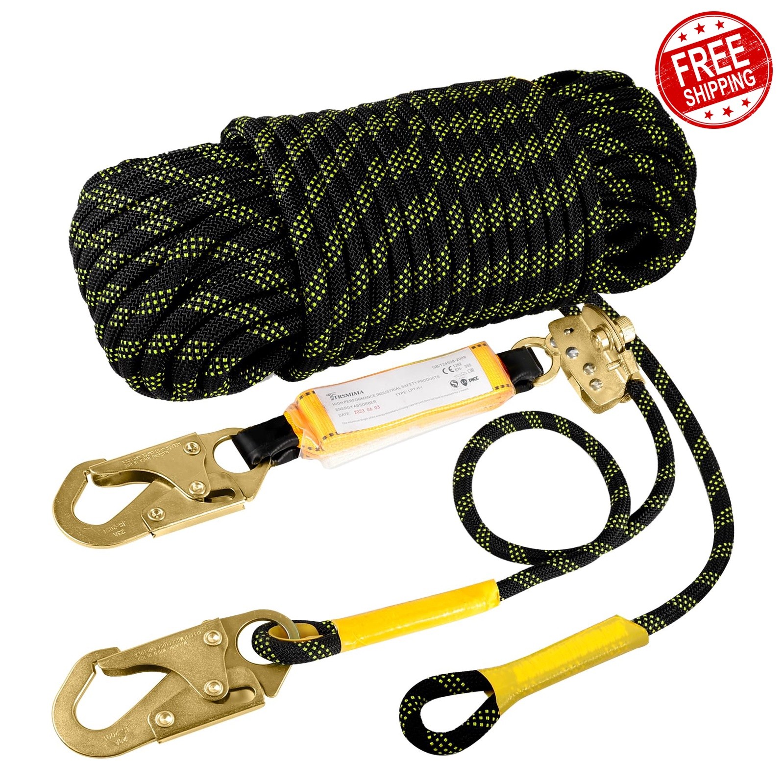 TT TRSMIMA Rope Harness 100ft Safety Lanyard TT TRSMIMA Rope Harness 100ft Safety Lanyard