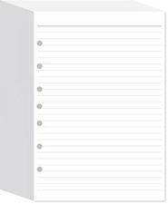 300 Sheet Lined Filler Paper Pack for Mini Binders College Ruled Hole Lined picture