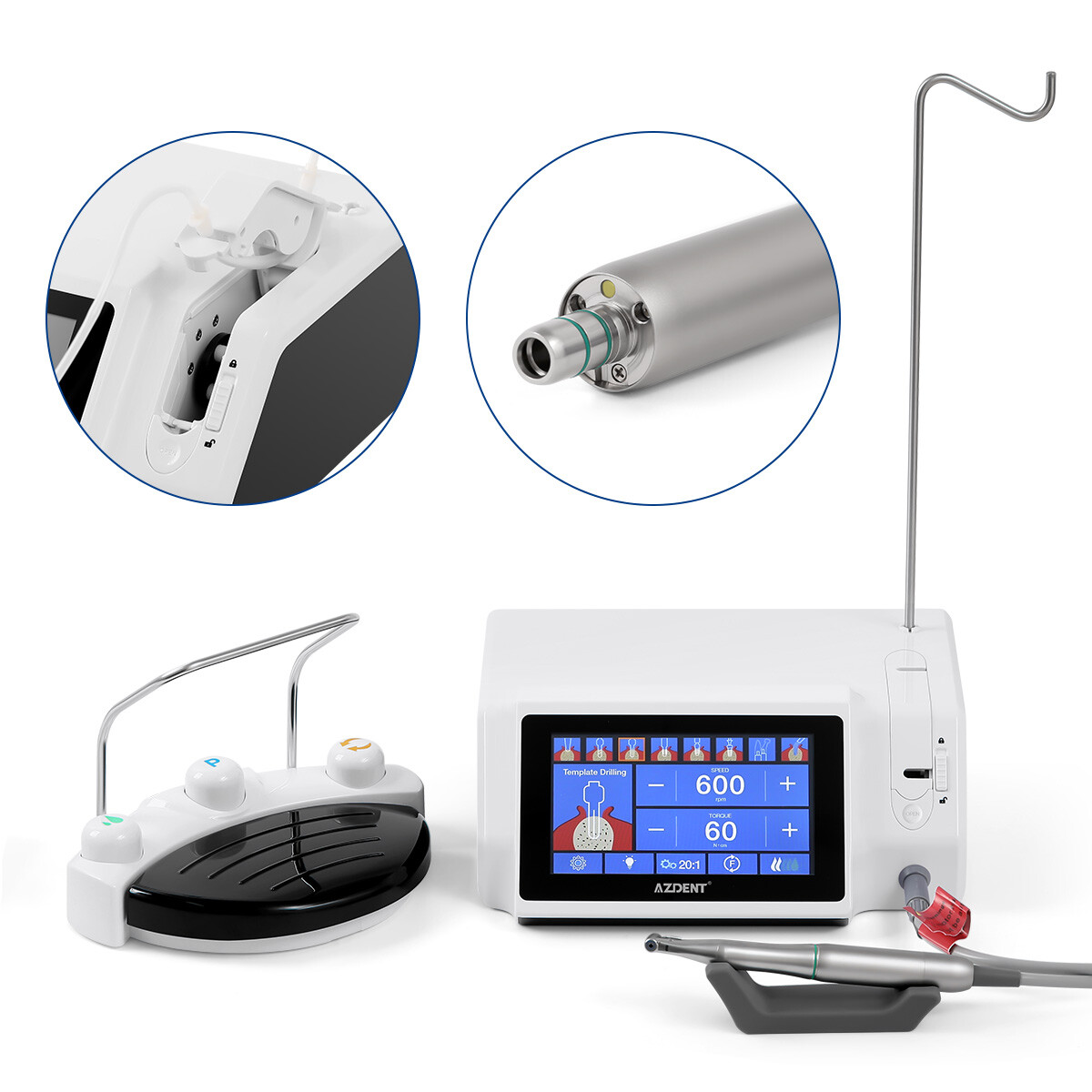 AZDENT Motor Quirúrgico Implantes sin Escobillas / Unidad Entrega c/ Compresor A