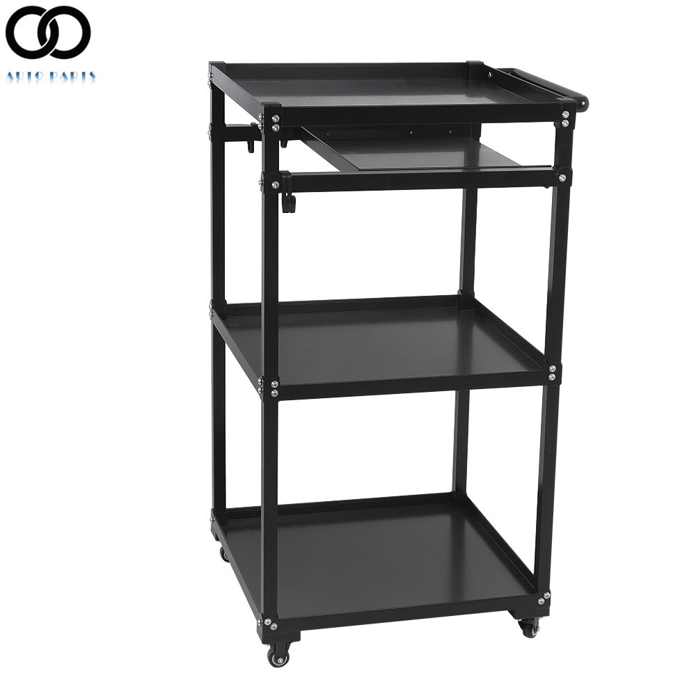 3-layers Media Laptop Computer AV Cart Office Room Removable Workstation Cart 3-layers Media Laptop Computer AV Cart Office Room Removable Workstation Cart