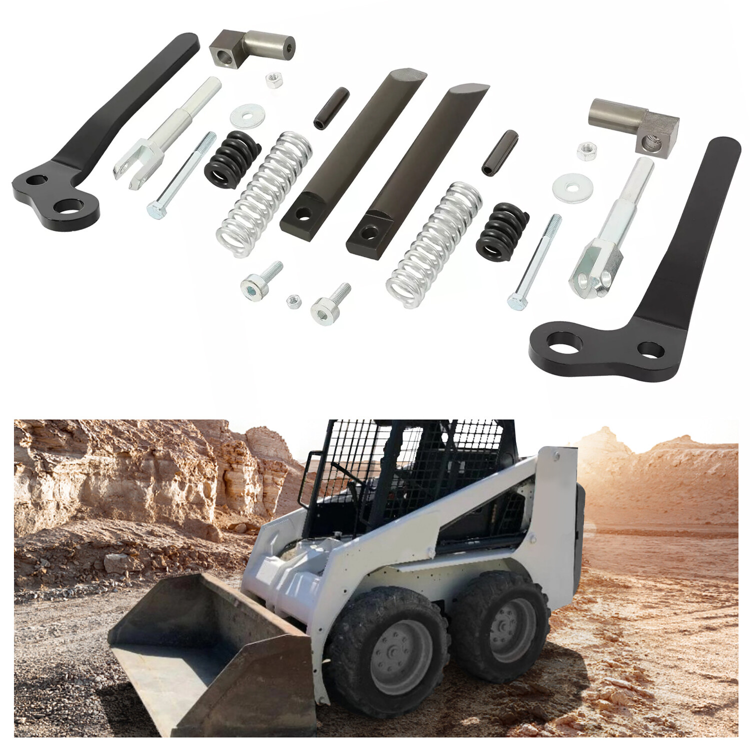 For Bobcat 743 751 753 853 863 653 T110 T140 T180 LH & RH Lever Kit Quick attach
