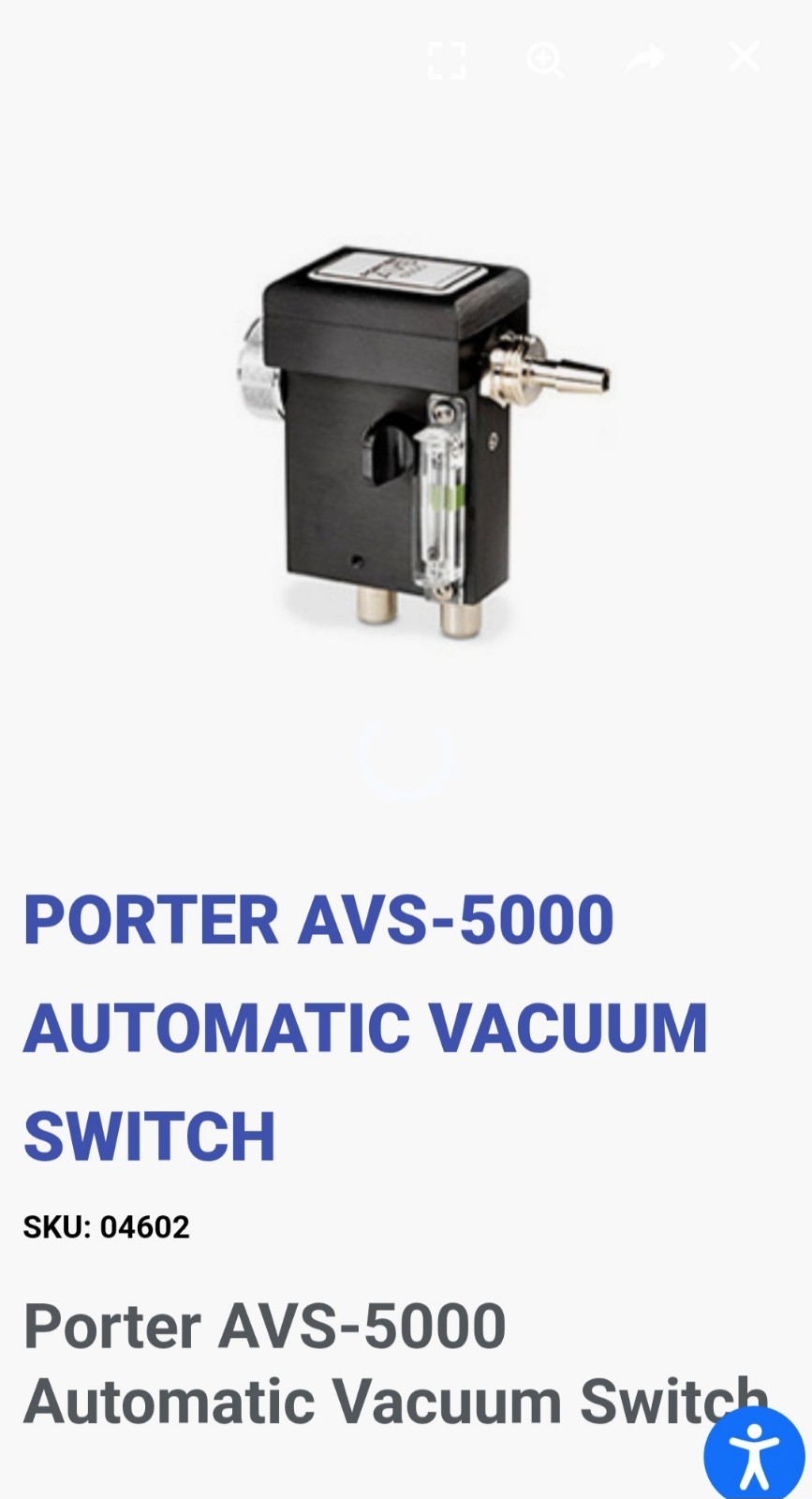 Porter AVS 5000 QD Automatic Nitrous Scavenger Porter AVS 5000 QD Automatic Nitrous Scavenger