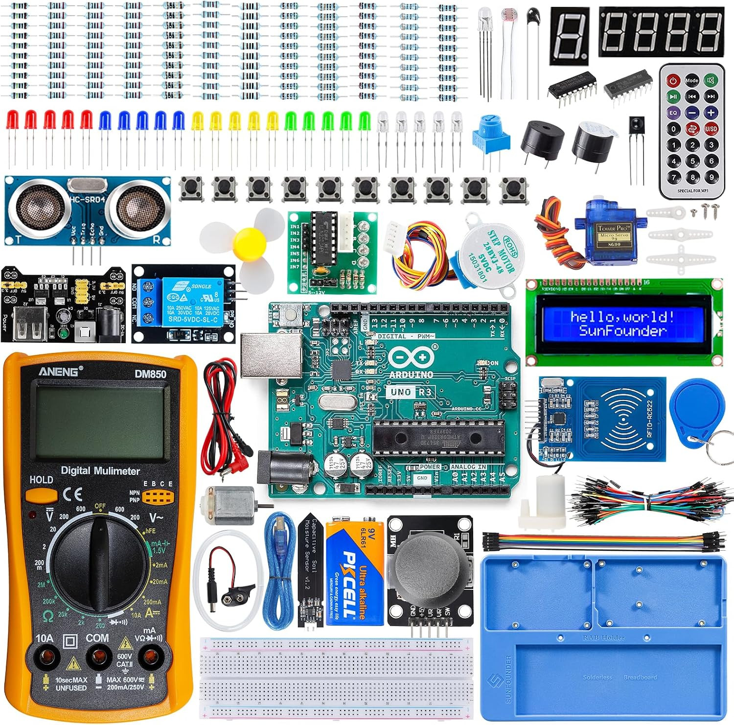Inventor Lab Starter Kit with Original Arduino Uno R3 REV3