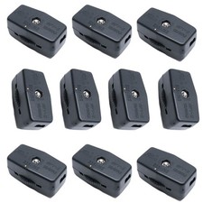 Luomorgo 3A 125VAC Lamp Black Inline Rotary Cord Switch 10pcs  picture