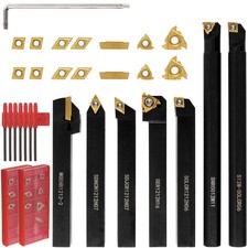 21Pcs Kit Indexable Lathe Turning Tool,1/2