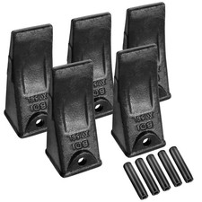 5PK X156L Long Bucket Teeth/Tooth w/ P156 Roll Pins for Backhoe, Mini Excavators picture