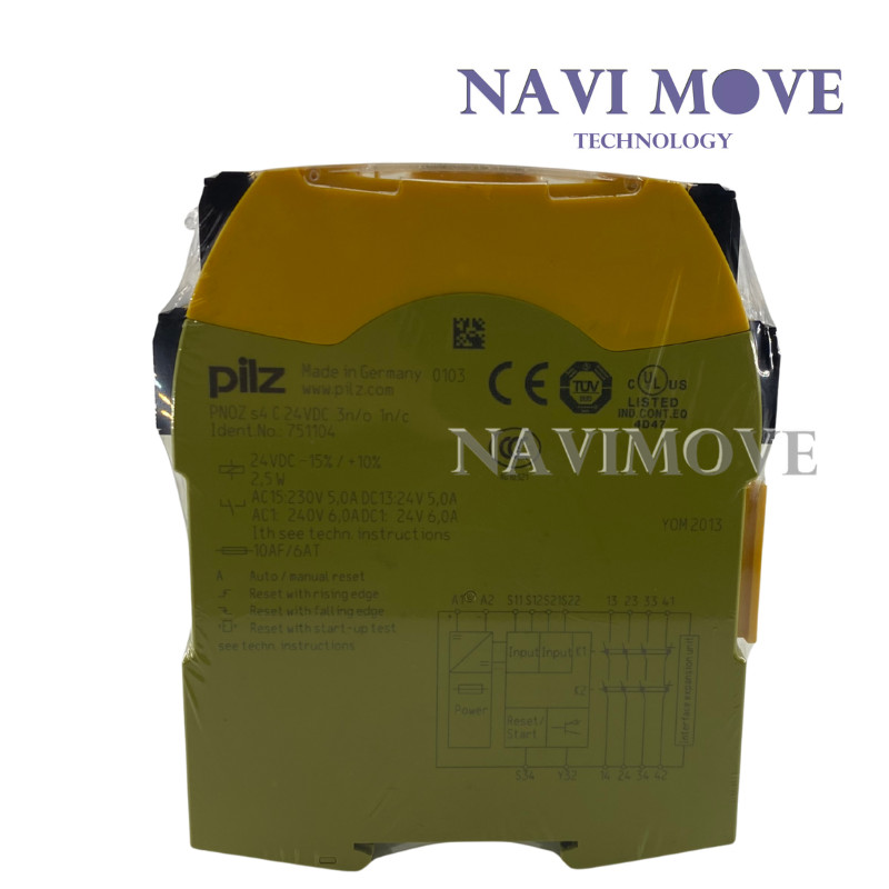 New Stocked Pilz 751104 PNOZ 24VDC 3n/o 1n/c Safety Relay 751104 Shipped From US