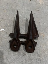 Vintage Double Rock  Guard JARI SICKLE BAR MOWER 1946 ROCK GUARD BRASS R18  picture