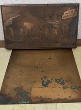 1940s Lot 2 Vintage Santa Barbara Printing Blocks copper plate St Paul Dye Works picture