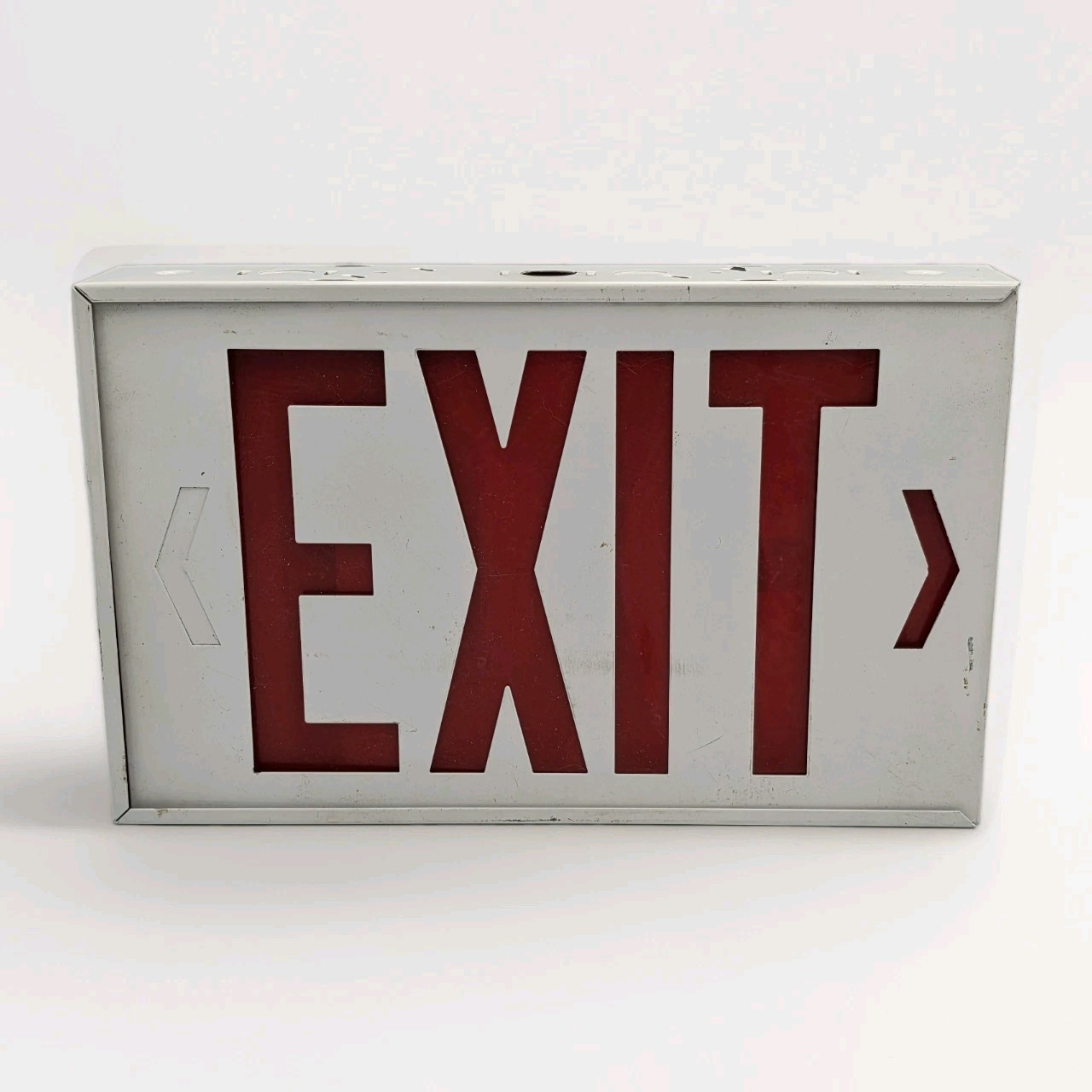 Vintage Emergi-Lite Illuminated Exit Sign WX14R Industrial Fixture Untested