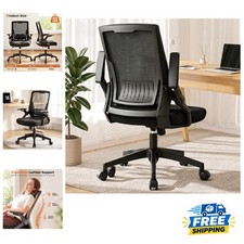 Sleek Black Ergonomic Chair - Breathable Mesh & Durable Support for Home Offices picture