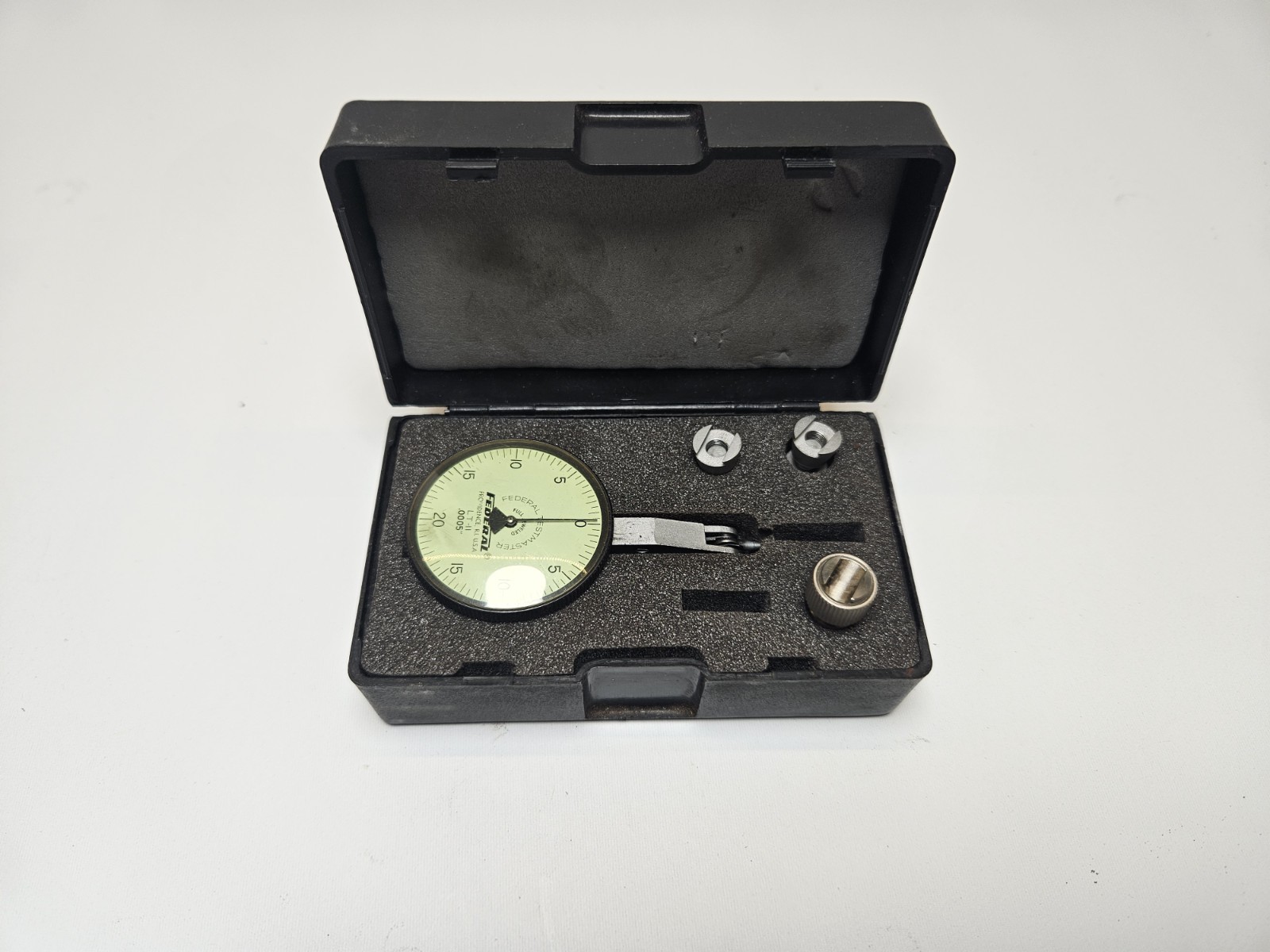 Vintage Federal Testmaster Dial Test Indicator Set — Model LT-2 .0005 Smooth Vintage Federal Testmaster Dial Test Indicator Set — Model LT-2 .0005 Smooth