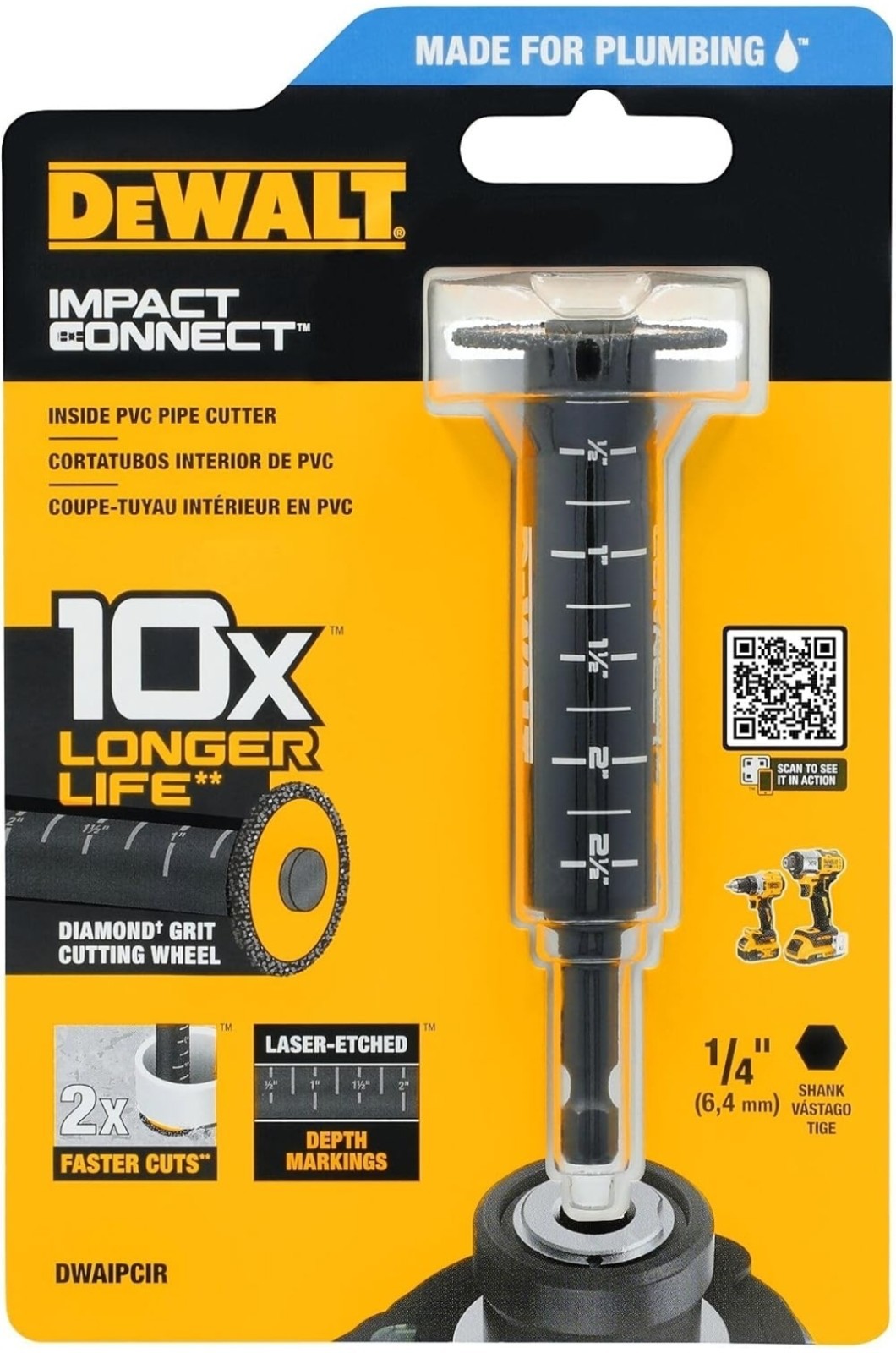 Dewalt Impact Connect, PVC Pipe Cutter, Diamond Grit Cutting Wheel (DWAIPCIR)
