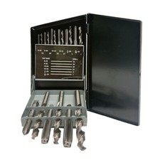 18 Pc HSS UNF Tap Drill Set High Speed Steel Drilling Bit Plug Chamfer Tap Drill picture