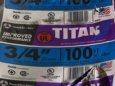 NEW Southwire 3/4 in. x 100 ft Liquidtight Flexible Metallic Titan Steel Conduit picture