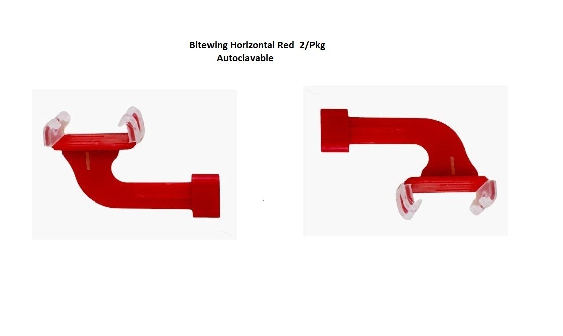 Upgraded Bitewing Horizontal Red Digital Holder Autoclavable Bite Block 2pk Upgraded Bitewing Horizontal Red Digital Holder Autoclavable Bite Block 2pk
