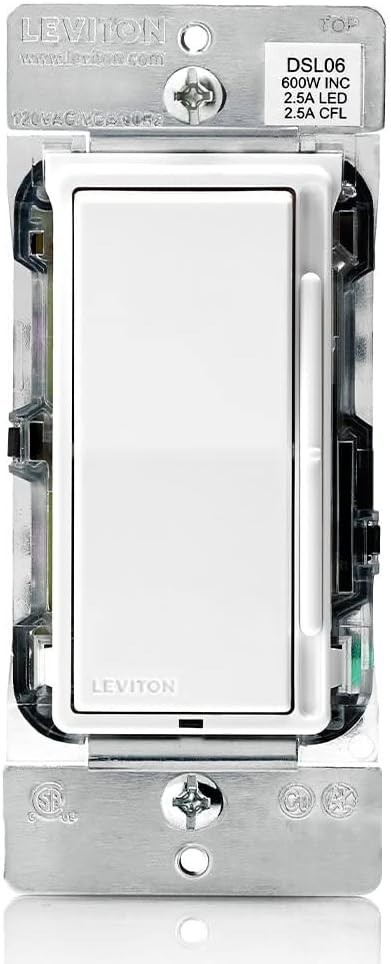 Leviton Decora 600-Watt Single-Pole/3-Way Rocker Slide Dimmer (3 Pack)