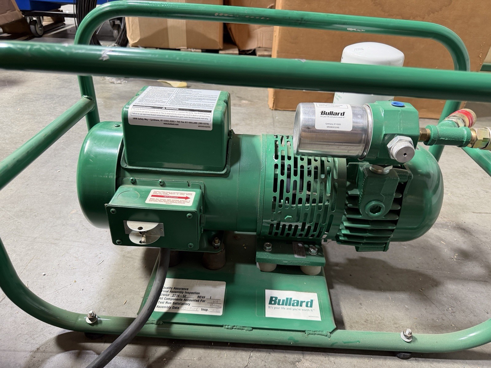 BRAND NEW NOS Bullard EDP16TE 1.5 HP Free Air Ambient Air Pump Open Box New