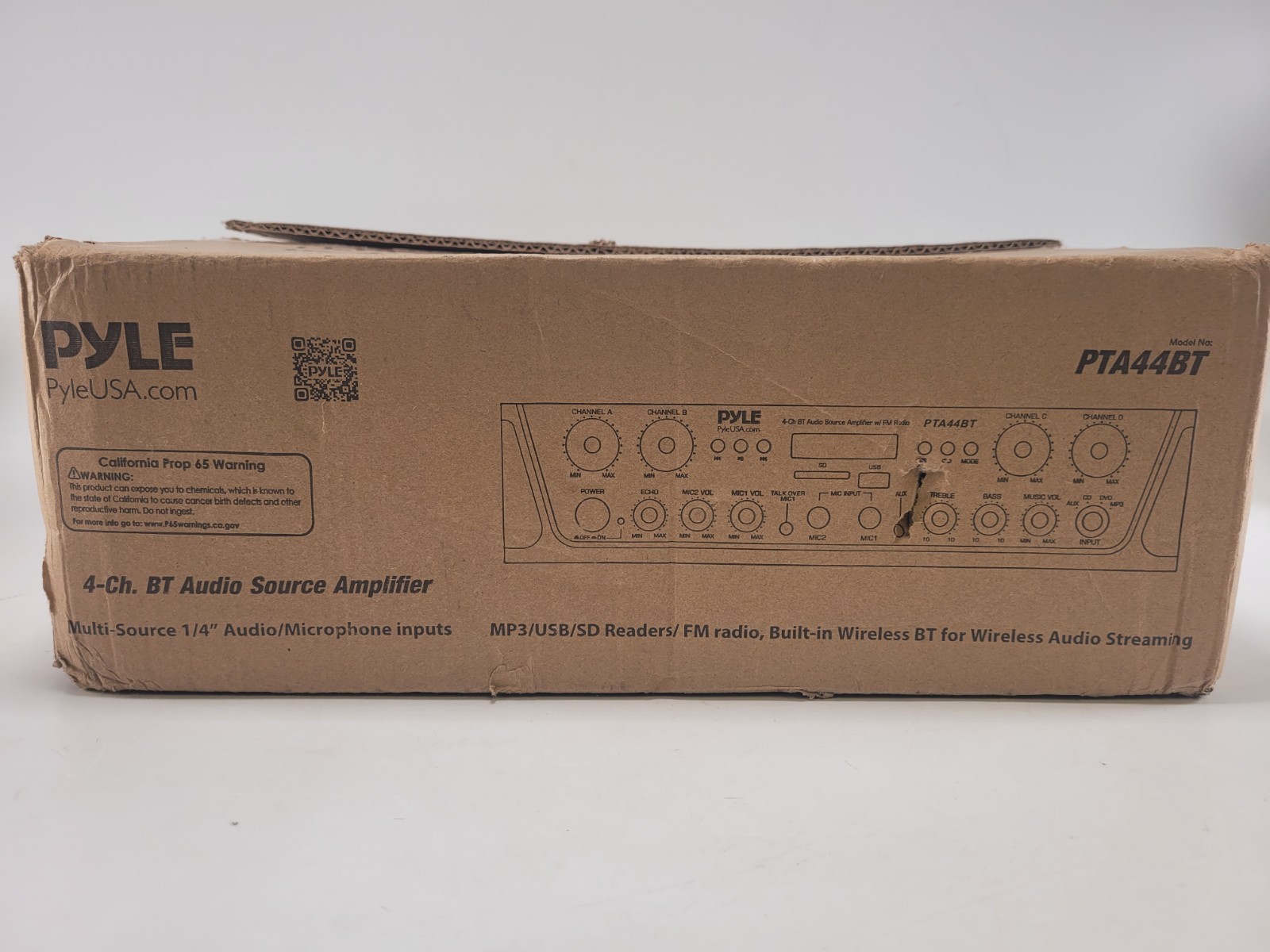 Pyle PTA44BT 4-Ch Bluetooth Audio Source Amplifier 500W Home Theatre Receiver