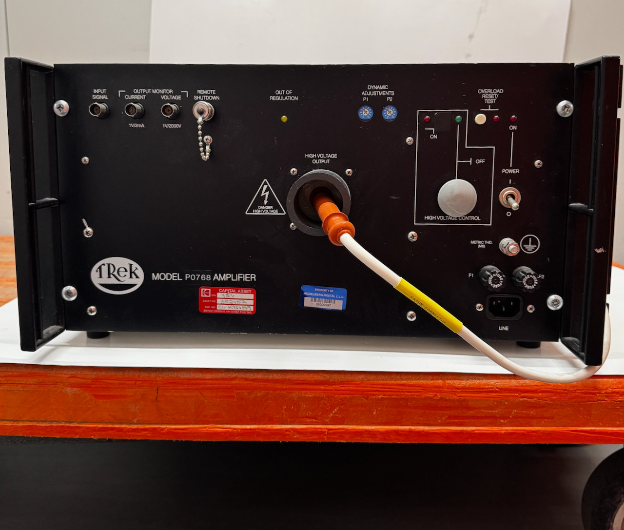 TREK P0768 High Voltage Power Amplifier w/ HV Output Cable 115VAC