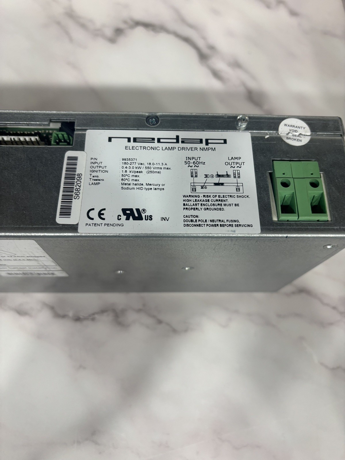 Nedap ELECTRONIC LAMP DRIVER NMPM / Ballast P/N 9935371 Nedap ELECTRONIC LAMP DRIVER NMPM / Ballast P/N 9935371
