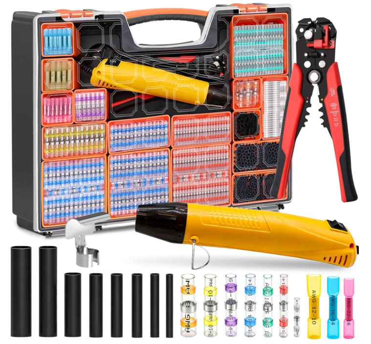 Kit Completo 2066 Pzs para Cableado Automotriz y Marino AWG 26-8, seguras y de l