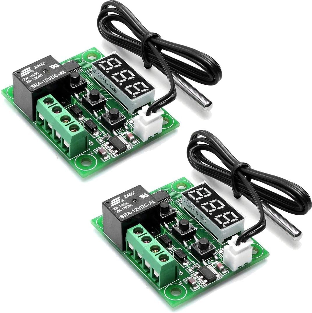 2pcs W1209 Digital Temperature Controller -50 to 110°C with Waterproof Relay 2pcs W1209 Digital Temperature Controller -50 to 110°C with Waterproof Relay