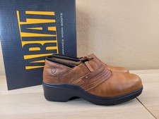 Ariat Expert Safety Clog SD Composite Toe Shoes Brown Leather Work Women's 10 B picture