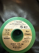 Kester 96-9574-9526 Solder Wire, 1.1 Lbs No-Clean, K100LD, 3.3% 0.6mm(.026) picture
