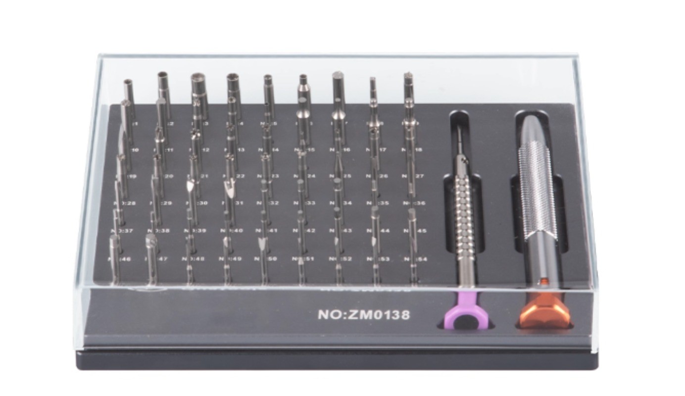 Precision Multi-Function Watch Screwdriver Set with 63-Piece Bit Combination