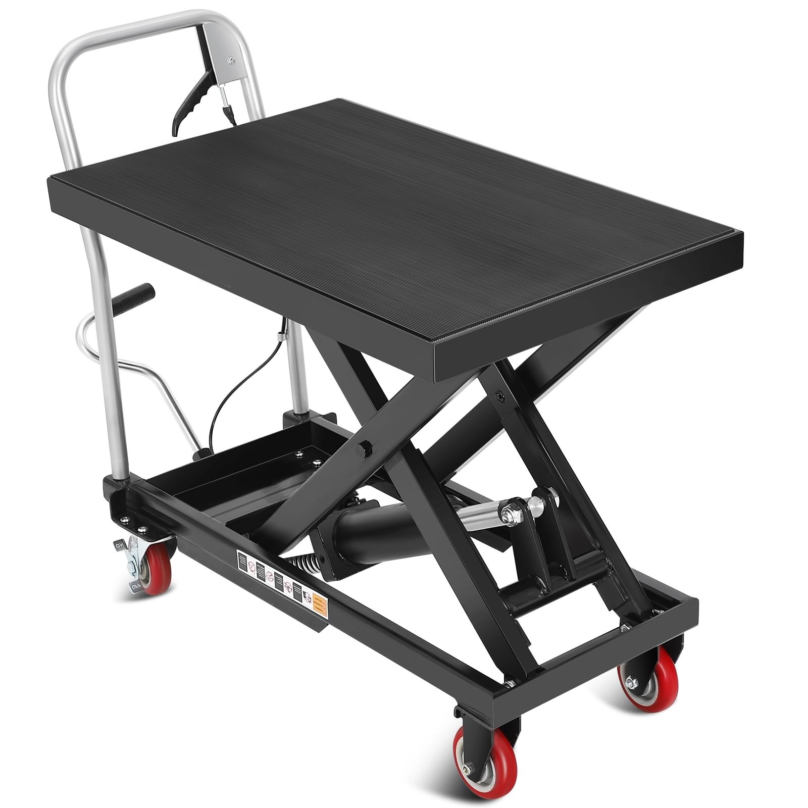 330/500/1100 lbs Hydraulic Lift Table Cart Single Scissor Lift Table Adjustable