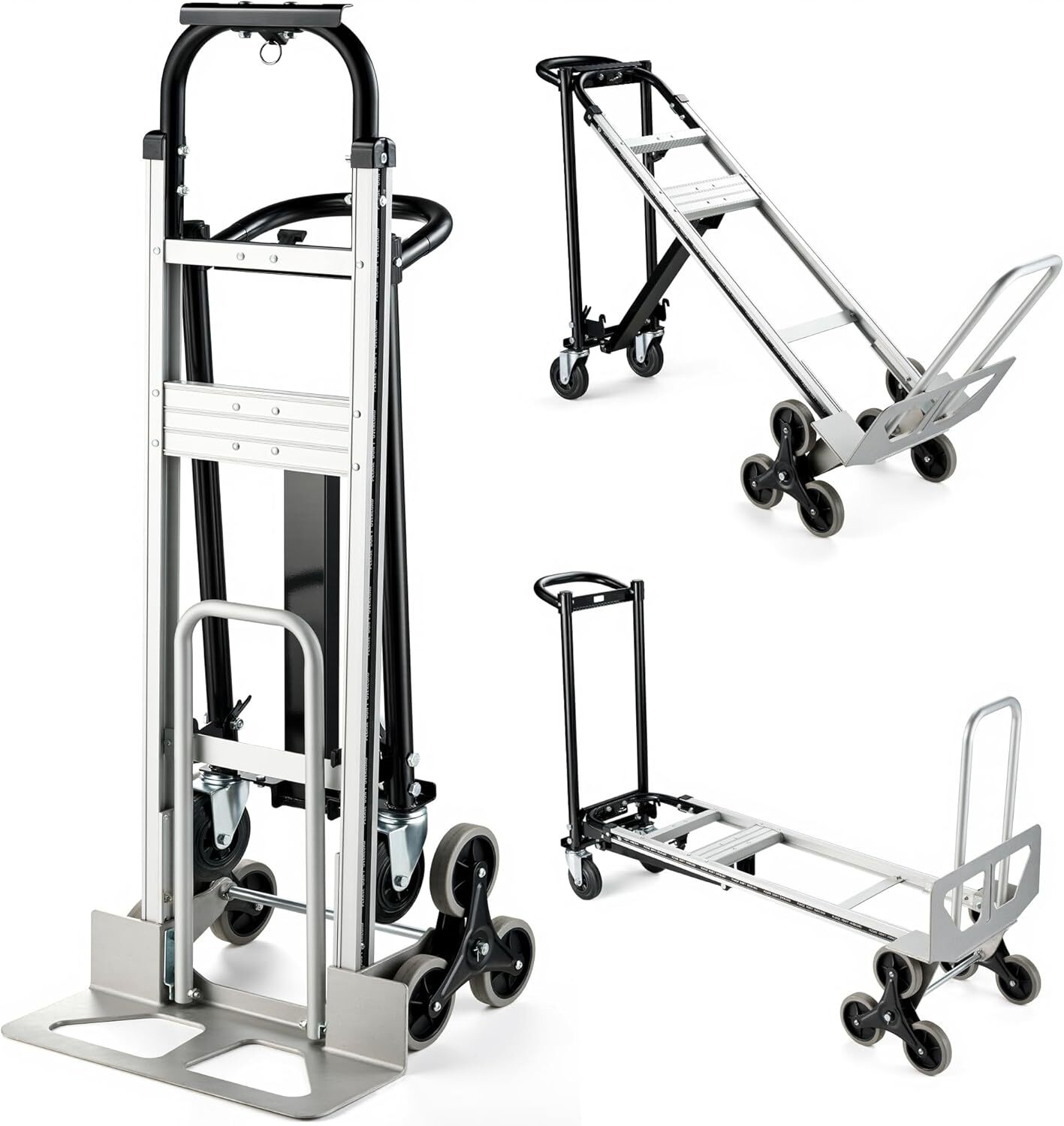 3in1 Industrial Convertible Hand Truck 1000LBS Capacity Heavy Duty Platform Cart