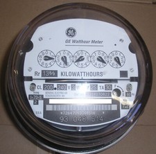 GE- ELECTRIC WATTHOUR METER (KWH) TYPE I70S, I-70S, FM 2S, 240V, 200A, 5 POINTER picture