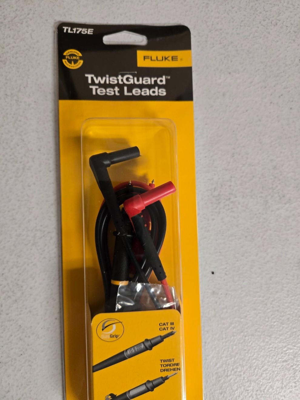 Fluke TL175E TwistGuard Double Insulated Silicone Test Lead Set New