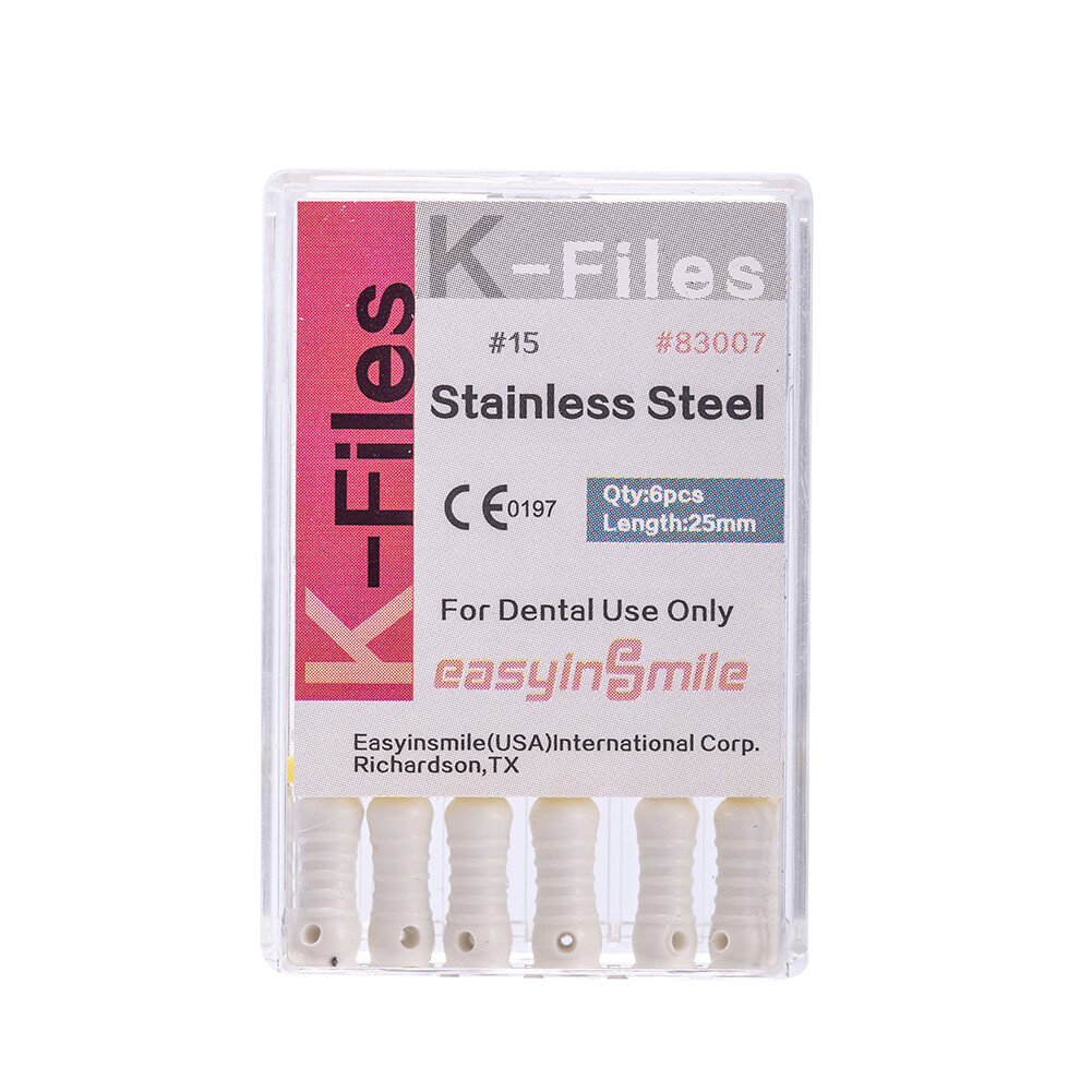 60pc Dental K-files Endo Root Canal File 25mm Hand Files Stainless Steel #6#8#10