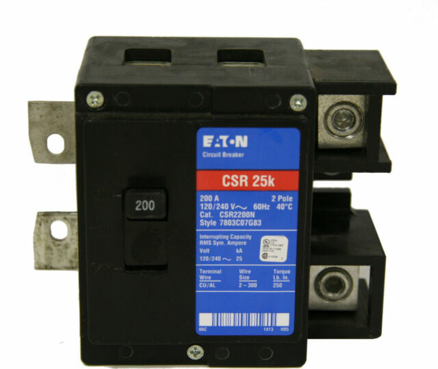 Eaton CSR2200N Type CSR Standard Circuit Breaker - Black