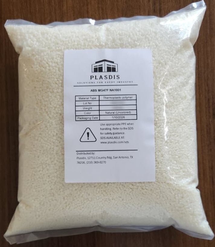 SABIC Cycolac MG47F Virgin ABS Pellets FDA Compliant – Per-LB Pricing